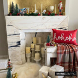 Holiday Ho Ho - Red Suede DecorativeHo Ho Ho Lumbar Cushion Cover