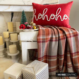 Holiday Ho Ho - Red Suede DecorativeHo Ho Ho Lumbar Cushion Cover