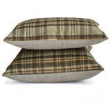 Plaidscape Gray - Gray Velvet Winter Plaid  Throw Cushion Cover