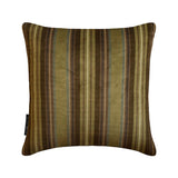 Stripe Flow Olive - Green Velvet Stripes Throw Cushion Cover