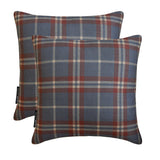 Plaidscape Blue - Blue Velvet Winter Plaid  Throw Cushion Cover