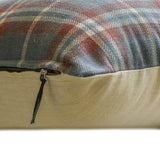 Plaidscape Blue - Blue Velvet Winter Plaid  Throw Cushion Cover