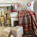 Joyful Cheer - White Linen Decorative Joy Lumbar Cushion Cover