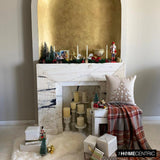 Auric Tree - Gold Linen Decorative Throw  Cushion Cover