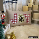 Joy - Beige Linen Decorative Lumbar Cushion Cover