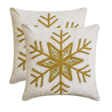 Gold Flake - Gold Velvet Handmade Throw Cushion Cover
