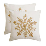 Gilded Frost - Gold Linen Handmade Throw Cushion Cover