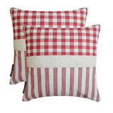 Jolly Santa - Red Cotton Decorative  Throw Cushion Cover