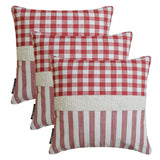 Jolly Santa - Red Cotton Decorative  Throw Cushion Cover
