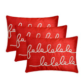Falala - Red Silk Decorative Lumbar Cushion Cover