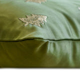 Festive Tree - Green Satin Decorative Lumbar Cushion Cover