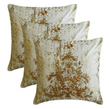 Ornamental Tree - Gold Velvet Decorative Throw  Cushion Cover