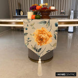 Orange Rosiness - Orange Cotton Decorative Table Runner