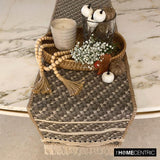 Nomad Lace - Grey Jacquard Decorative Table Runner