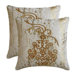 Luxe Ornament - Gold Velvet Decorative Throw  Cushion Cover