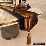 Ombre - Velvet Grey, Gold Decorative Table Runners