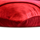 Red Merry - Red Velvet Decorative Throw  Cushion Cover