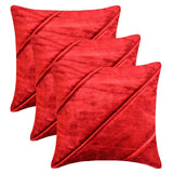 Red Merry - Red Velvet Decorative Throw  Cushion Cover