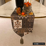 Niloufar - Brown Satin Decorative Table Runner