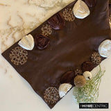 Satin Ribbon - Silk Dupioni Chocolate Brown, Ivory, Wine Decorative Table Runners