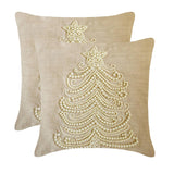 Dewdrop Flake - White Silk Decorative Throw  Cushion Cover