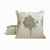 Frosted Fir - Green Jacquard Decorative Throw Cushion Cover