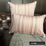 Stripe Flow Pink - Pink Velvet Stripes Throw Cushion Cover