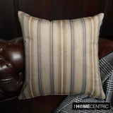 Stripe Flow Beige - Beige Velvet Stripes Throw Cushion Cover
