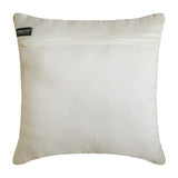 Luminous Pine - White & Gold Silk Decorative Throw Cushion Cover