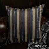 Stripe Flow Blue - Blue Velvet Stripes Throw Cushion Cover