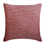Stripe Plush Red - Red Cotton Decorative Throw Cushion Cover