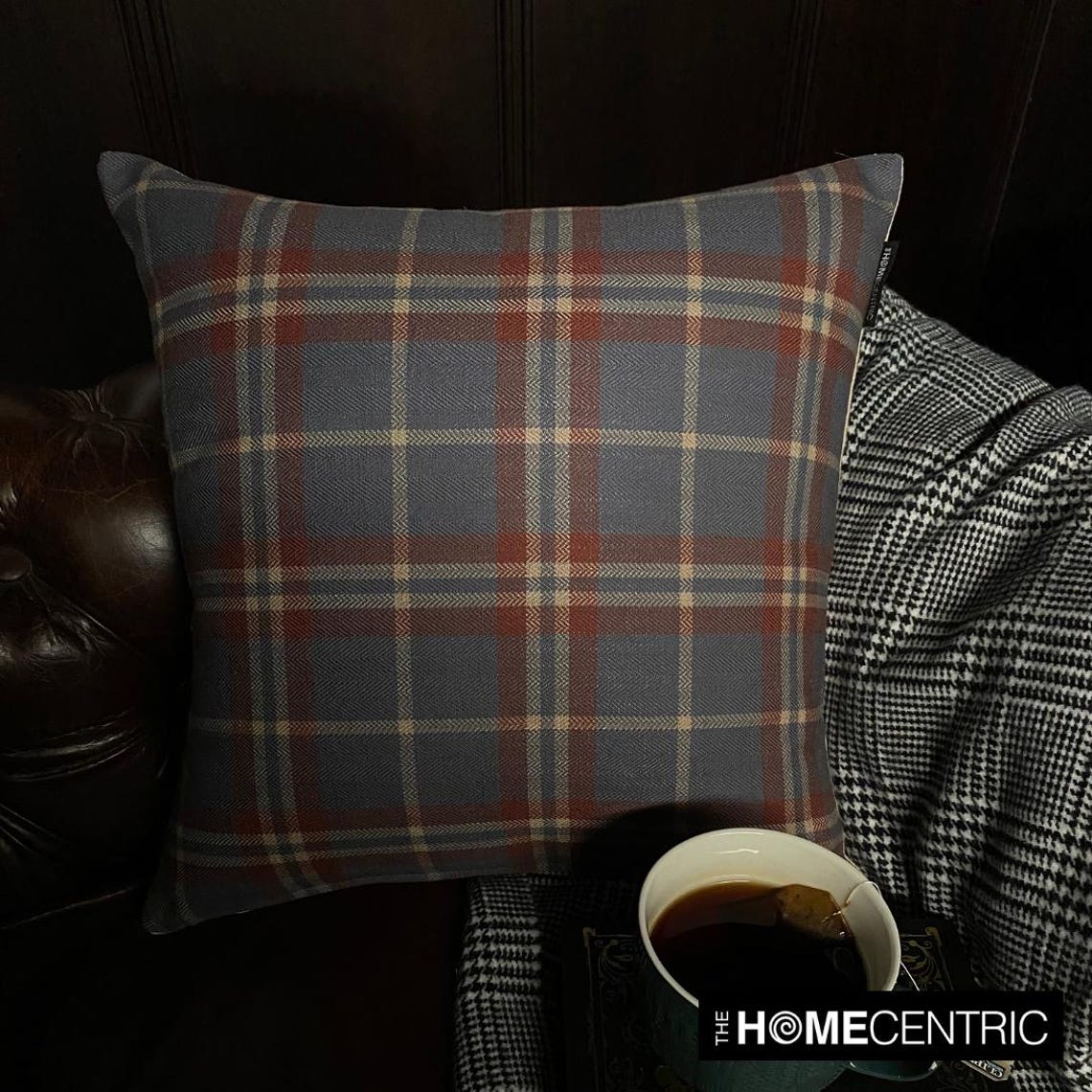 Plaidscape Blue Throw Cushion Cover