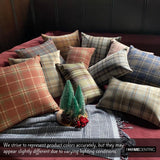 Plaidscape Blue - Blue Velvet Winter Plaid  Throw Cushion Cover