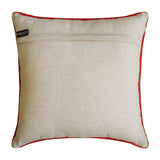 Cheery Pine - Red Jacquard Woven Decorative  Throw Cushion Cover