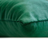 Holly Jolly - Green Silk Decorative Lumbar Cushion Cover