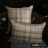 Plaidscape Pink - Pink Velvet Winter Plaid  Throw Cushion Cover