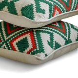 Casablanca Noel - Red & Green Jacquard Decorative Lumbar Cushion Cover