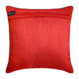 Snowlit Flake - Red Silk Decorative  Throw Cushion Cover