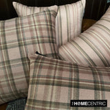 Plaidflow Pink - Pink Velvet Winter Plaid Lumbar Cushion Cover