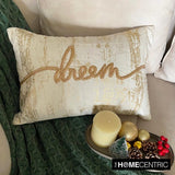 Dream - Gold Velvet Decorative Lumbar Cushion Cover
