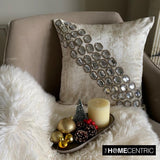 Crystalline Aura - Gold Velvet Foil Handmade Throw Cushion Cover