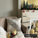 Crystalline Aura - Gold Velvet Foil Handmade Throw Cushion Cover