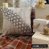 Crystalline Aura - Gold Velvet Foil Handmade Throw Cushion Cover