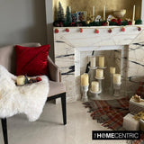 Red Merry - Red Velvet Decorative Throw  Cushion Cover