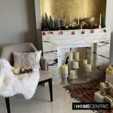 Glitz Gold Tree - Gold Velvet Gold Decorative Lumbar Cushion Cover