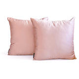 Light Pink Slub Satin - Light Pink Satin Throw Cushion Cover