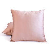 Light Pink Slub Satin - Light Pink Satin Throw Cushion Cover