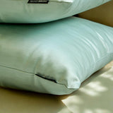 Ice Green Slub Satin - Ice Green Satin Throw Cushion Cover