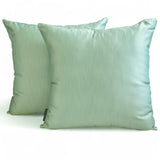 Ice Green Slub Satin - Ice Green Satin Throw Cushion Cover