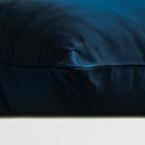 Navy Blue Slub Satin - Navy Blue Satin Throw Cushion Cover